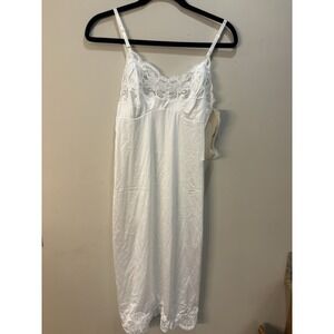 VTG Deadstock Wondermaid Slip Dress‎ White Lace Size 32 | 70s/80s NWT USA